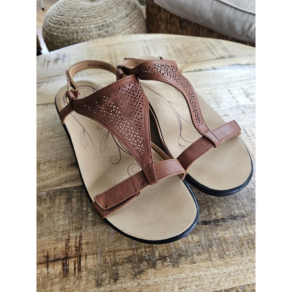 REVERE Women's Santa Fe Sandals in Brown Open Toe Adjustable SZ 11.5 NEW - Picture 10 of 10